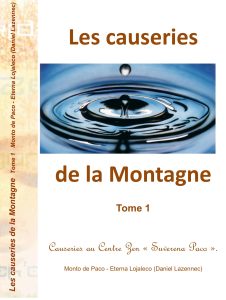 Les causeries de la Montagne tome 1 Monto de Paco 